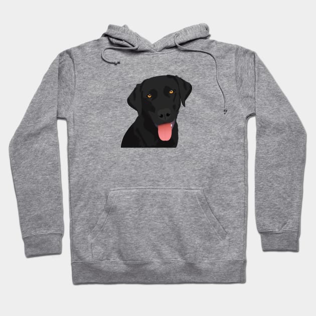 Adorable Black Lab Hoodie by KCPetPortraits